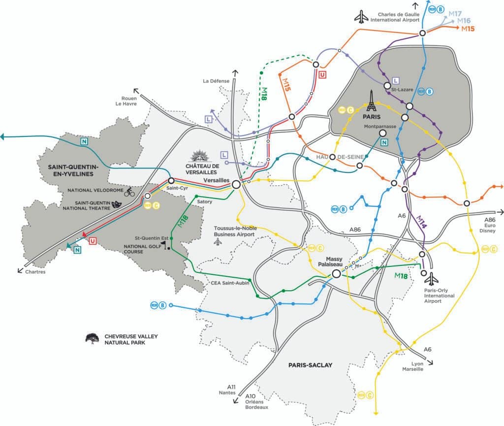 Carte du territoire de Saint-Quentin-en-Yvelines