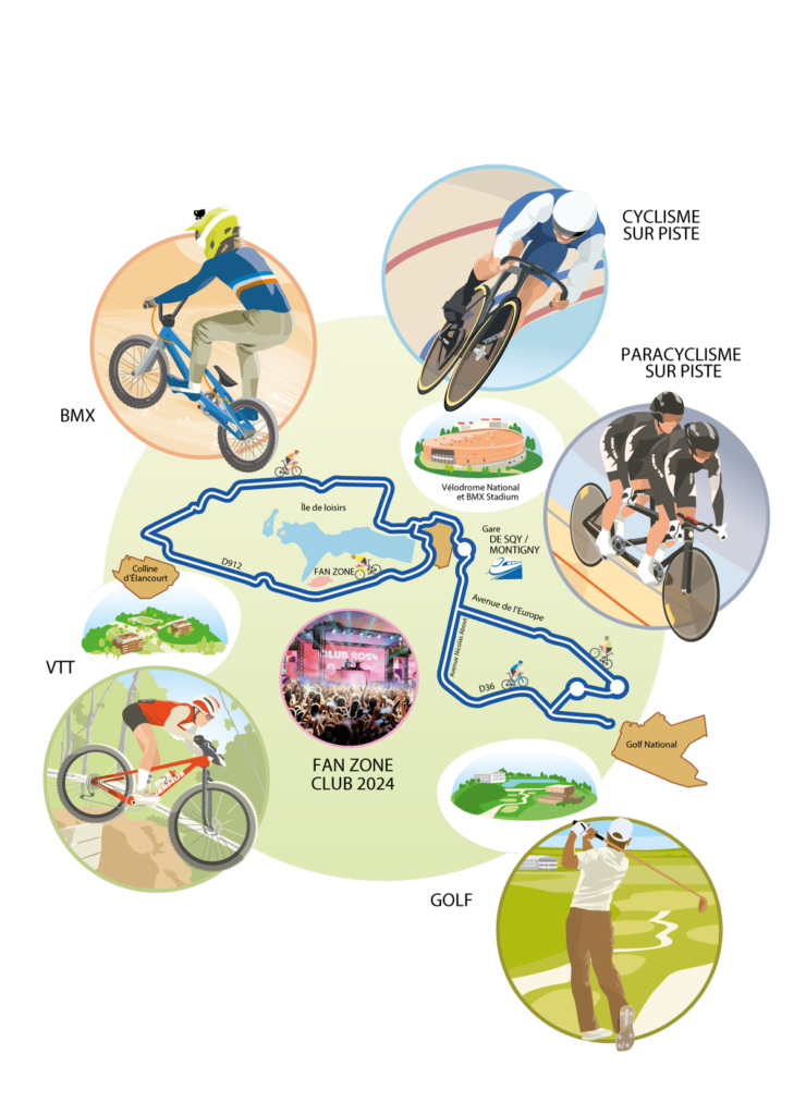 Carte boucle sqy velo