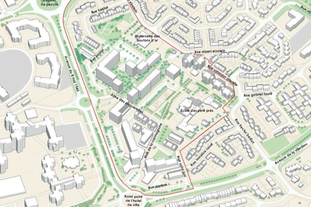 Renouvellement urbain : quartier des Petits Prés à Élancourt 1 Elancourt quartier des Petits prés aujourd'hui renouvellement urbain npnru