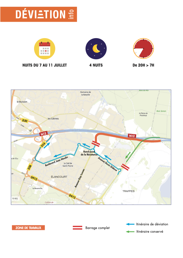 Déviation W18