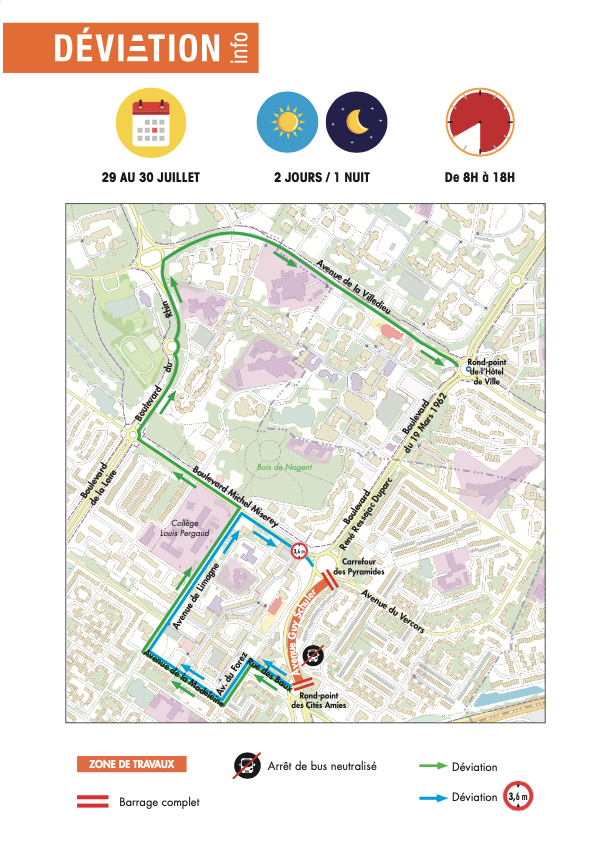 Déviation enrobé Maurepas