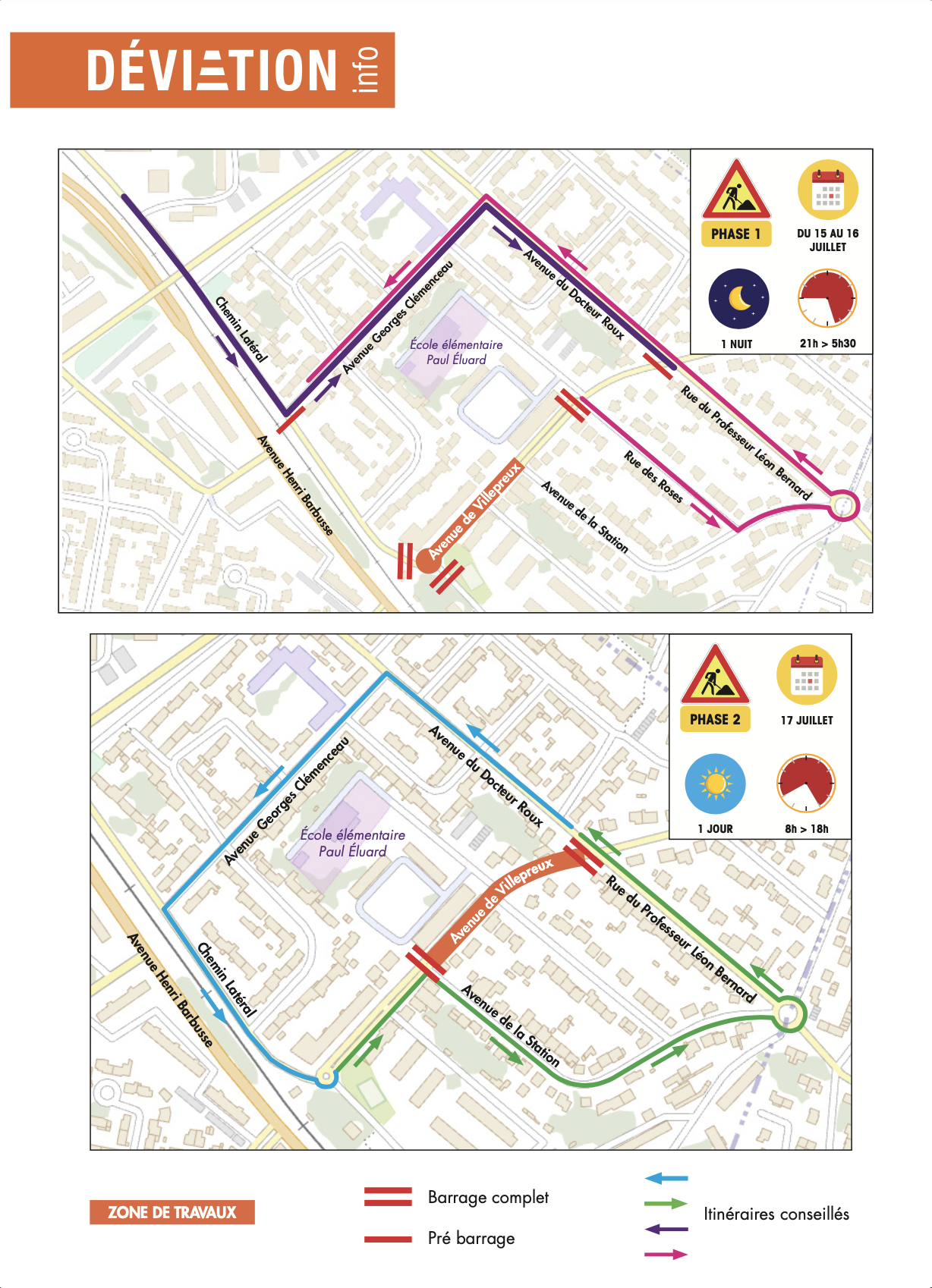 Plan de deviation enrobé Clayes sous bois